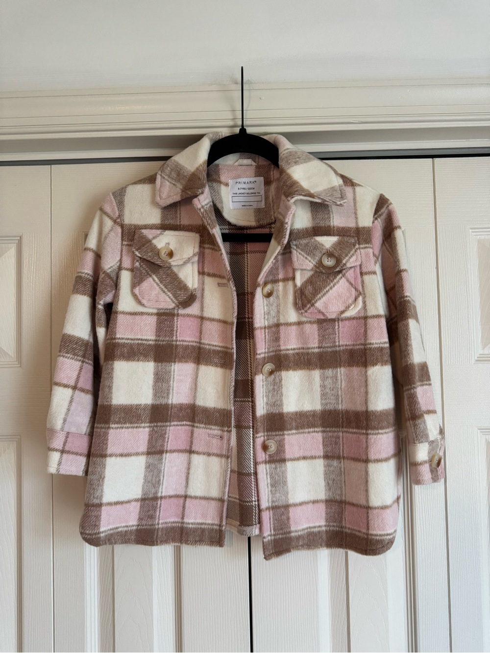Primark Plaid Shacket Jacket Girls Size 6-7 yrs